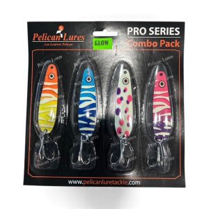 Pelican Lures 4 pack Glow Tiger Spoons